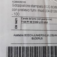 Sdoppiatore aria-fumi 60/100  80/80 Bosch Junkers