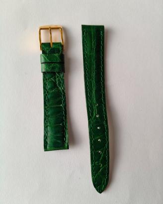 Cinturino in pelle verde 14mm