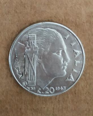 2 Monete da 20 Cent Regno d'Italia 1940-1943