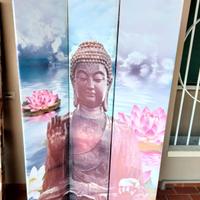 separé in tessuto intelaiato in legno