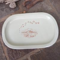 anni 70 vassoio mulino bianco in ceramica