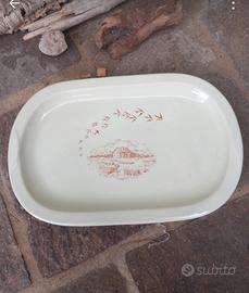 anni 70 vassoio mulino bianco in ceramica
