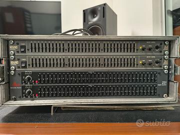 equalizzatori  multibanda Dbx e Rane + case 4U