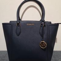 Borsa Michael Kors blu pelle saffiano 38x27