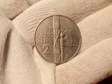 2 lire 1927 - Molto rara 