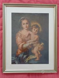 Stampa con cornice Madonna con bambino