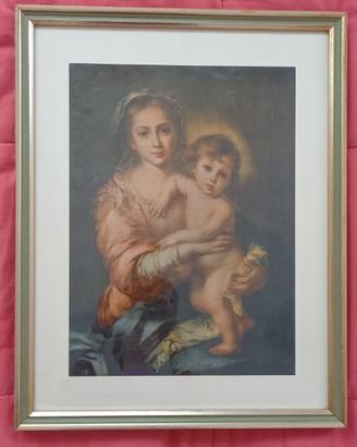 Stampa con cornice Madonna con bambino
