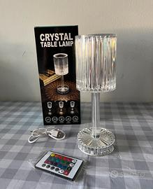 Lampada da tavolo in cristallo RGBW