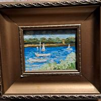 quadrino Vintage pittura ad olio