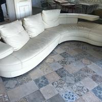 Divano in pelle bianca Dondi