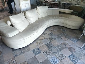 Divano in pelle bianca Dondi