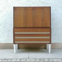 Mobiletto vintage con ribalta anni 60 in teak 