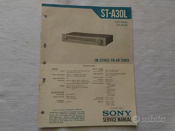 ST-A30L MANUALE DI SERVIZIO ORIGINALE SONY