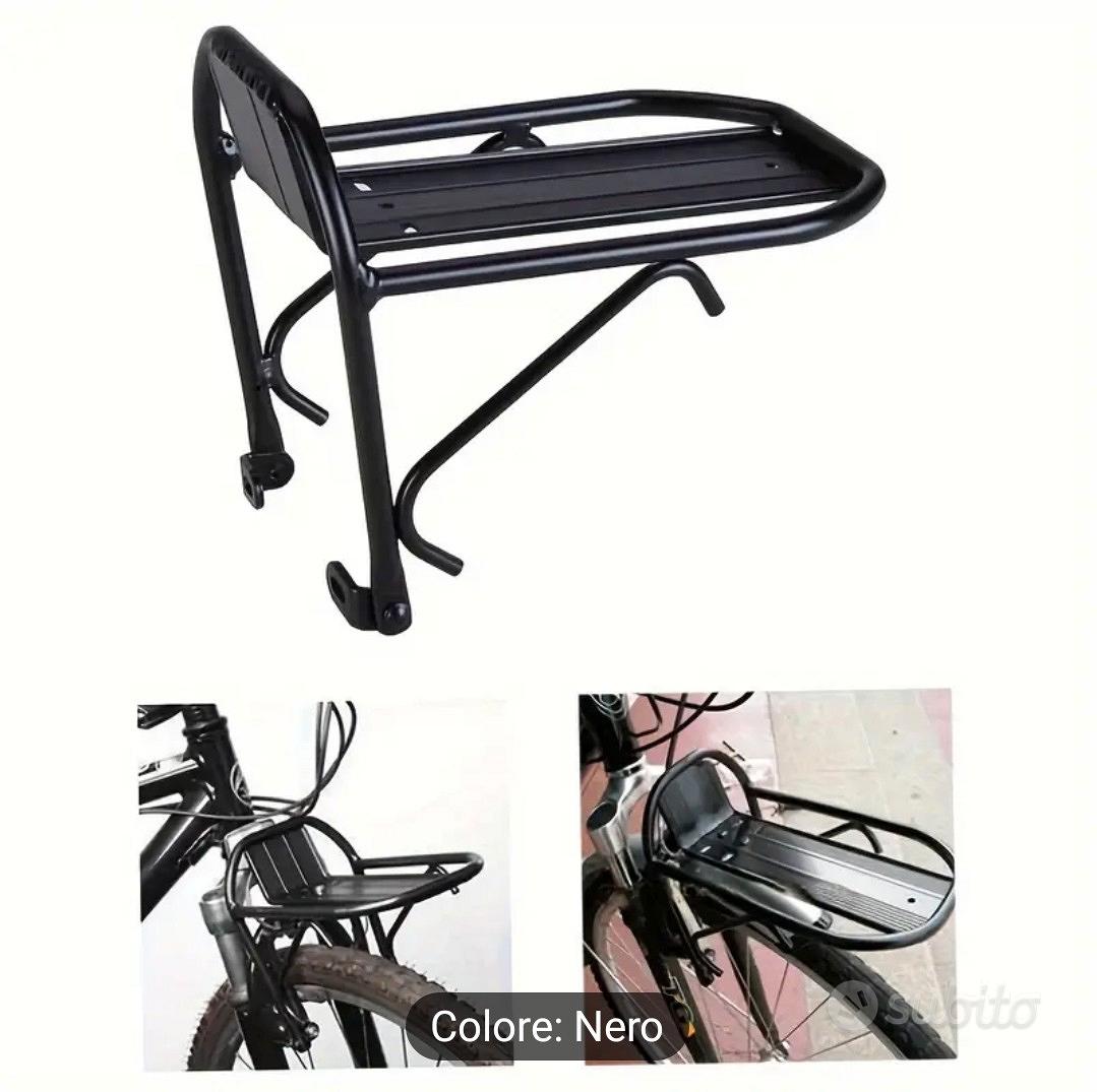 Portapacchi anteriore universale in lega di alluminio per mountain bike, portapacchi anteriore per bicicletta, portabiciclette anteriore