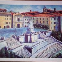 Cartolina numerata piazza cavour anagni