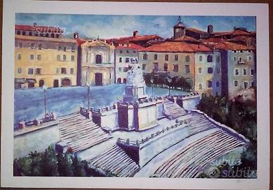 Cartolina numerata piazza cavour anagni