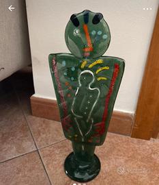 statua in vetro murano firmata
