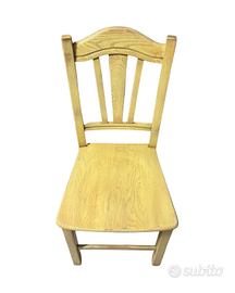 Set 6 Sedie in legno massello rustiche / classiche