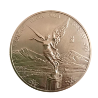 Moneta Messicana 5 Once Libertad Argento Puro