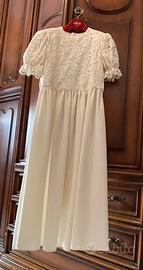 Vestito sartoriale in seta e pizzo