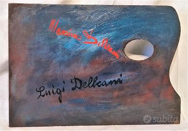 Tavolozza dipinta dai Pittori - M. e L. Delleani