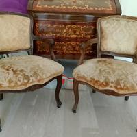 Coppia poltroncine chippendale 