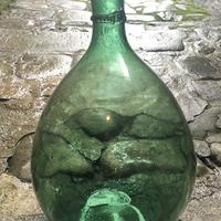 Antica Damigiana In Vetro Soffiato