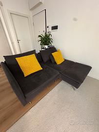 Divano 2/3 posti grigio