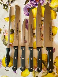 Set 5 coltelli + acciaino Strasthoff