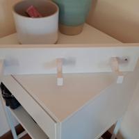 Appendiabiti legno bianco da muro