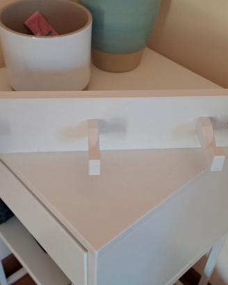 Appendiabiti legno bianco da muro