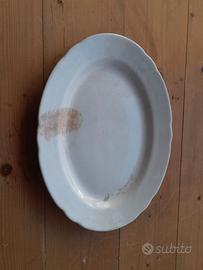 Vassoio Ovale da Portata in Porcellana Bianca