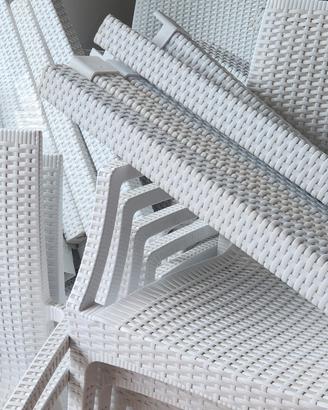 Sedie e tavoli in plastica da esterno 