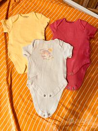 Lotto 3 body bimba a costine 62 cm Primark neonata
