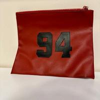 Borsa in pelle  fatta a mano con chiusura a zip