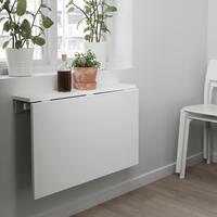 Tavolo a ribalta da parete,nero, 74x60 cm