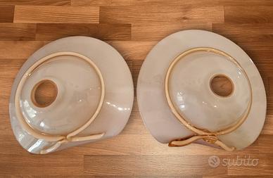 Coppia elementi per lampadario in vetro di Murano