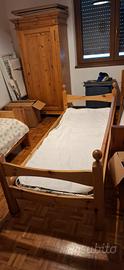 letto singolo in pino