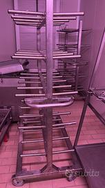 Carrello porta lombi inox