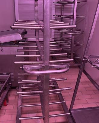 Carrello porta lombi inox