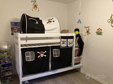 letto a castello -cameretta bambini, tema pirati