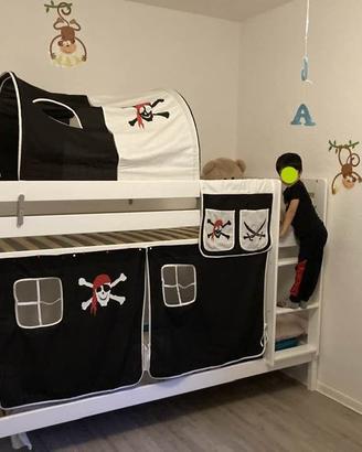 letto a castello -cameretta bambini, tema pirati