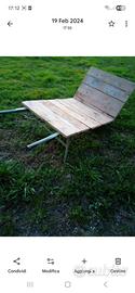 carriola in ferro e legno