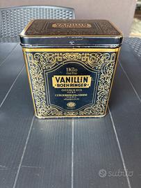 Antica scatola latta vintage Vanillin Boehringer