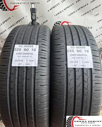 2 PNEUMATICI 225/60 R18 CONTINENTAL ESTIVE