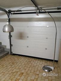 Lampada piantana acciaio arco space age