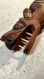 Barca del Drago Africano in Legno Vintage