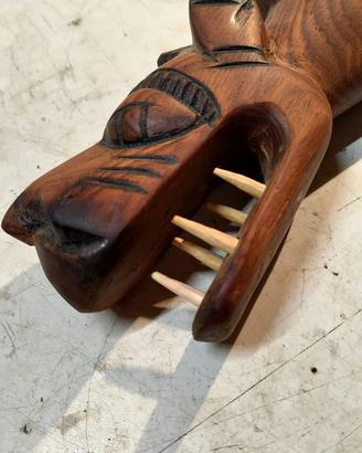 Barca del Drago Africano in Legno Vintage