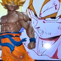 Action figure Goku, 38 cm in Resina verniciata