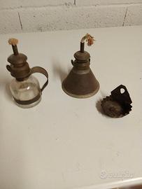 lampade a olio e posta candela rustico 